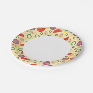 Assiettes En Carton Pizza Motif 2