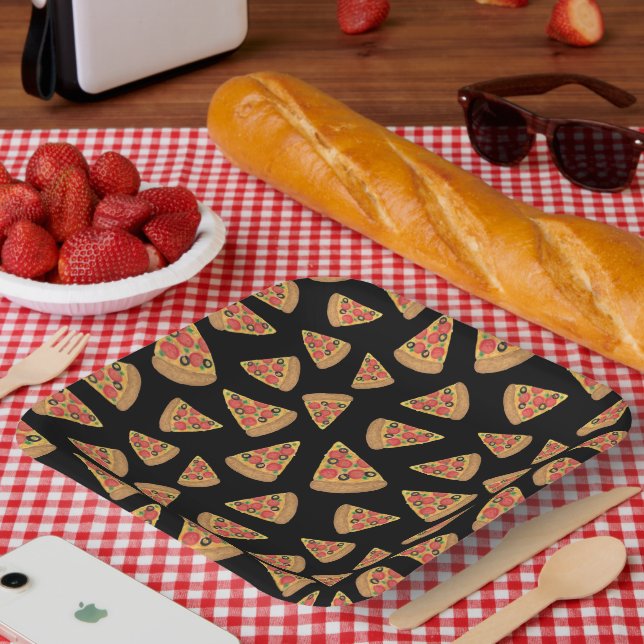 Assiettes En Carton Pizza Party Pepperoni Novelt (Pique-nique)