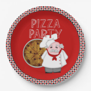 Assiettes En Carton Pizza Party Style 1 - Plaques de papier