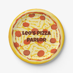 Assiettes En Carton Pizzeria Parlante Personnalisée