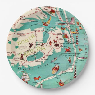 Assiettes En Carton Plages des Outer Banks