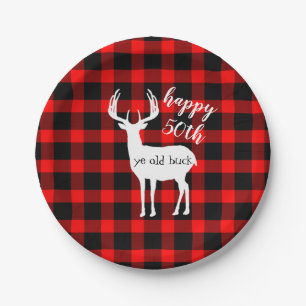 Assiettes En Carton Plaid de Buffalo de mâle du YE de joyeux