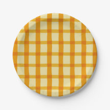 Plaid jaune et orange