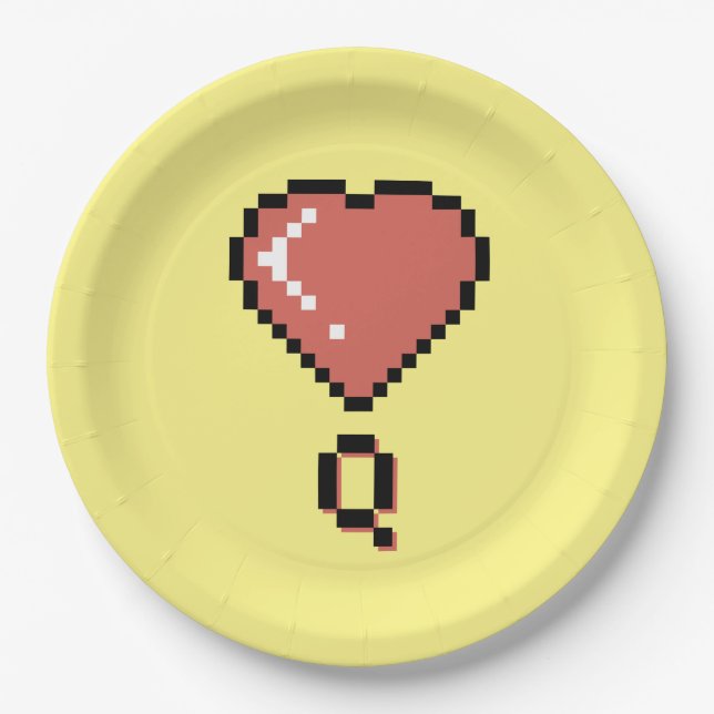 Assiettes En Carton Plan noir de la reine du coeur (Devant)