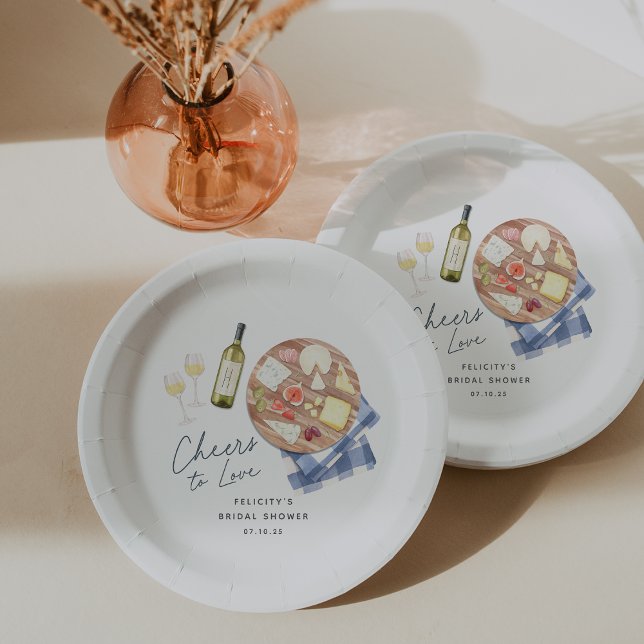 Assiettes En Carton Planche de Charcuterie Vin et Fromage À l'amour (Créateur téléchargé)