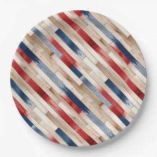 Assiettes En Carton Planches peintes patriotiques