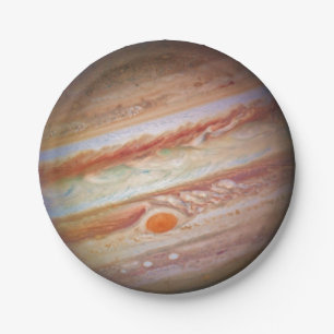 Assiettes En Carton PLANÈTE JUPITER - tête rouge de tache sur le ~ (