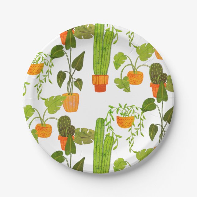 Assiettes En Carton Plante (Devant)