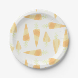 Assiettes En Carton Plaque à papier de carotte orange