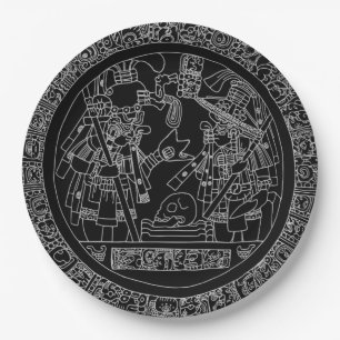 Assiettes En Carton Plaque à papier de cercle maya