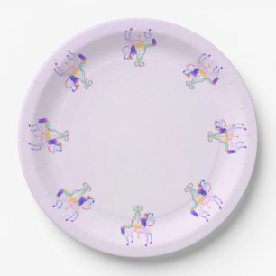 Assiettes En Carton Plaque à papier de cheval de carrousel
