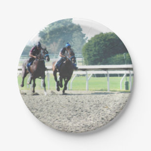 Assiettes En Carton Plaque à papier de course de chevaux