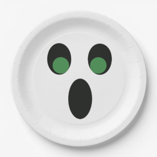 Assiettes En Carton Plaque à papier de fantôme mignon de Halloween