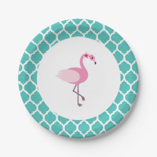 Assiettes En Carton Plaque à papier de Flamant rose