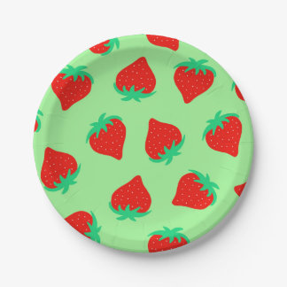 Assiettes En Carton Plaque à papier de fraises d'été