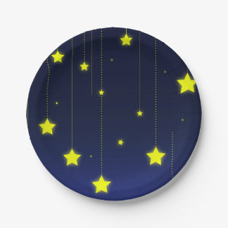 Assiettes En Carton Plaque à papier de nuit étoilée