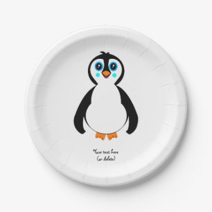 Assiettes En Carton Plaque à papier de pingouin