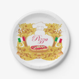 Assiettes En Carton Plaque à papier de pizza italienne