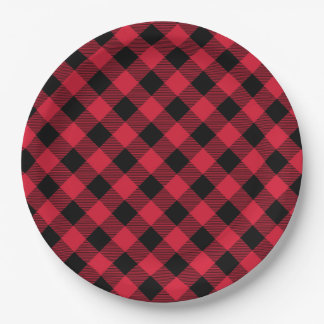 Assiettes En Carton Plaque à papier de plaid de Buffalo