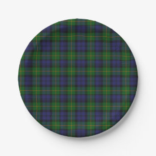 Assiettes En Carton Plaque à papier de plaid de tartan de clan de
