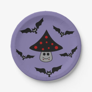 Assiettes En Carton Plaque à papier de vampire de champignon