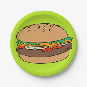 Assiettes En Carton Plaque à papier d'hamburger