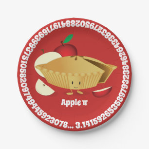 Assiettes En Carton Plaque à papier du jour   d'Apple pi