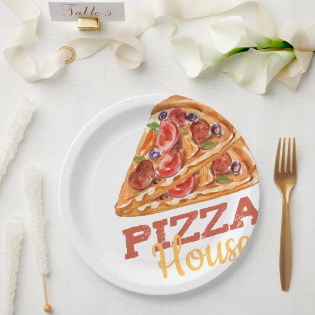 Assiettes En Carton plaque à pizza en papier (Mariage)