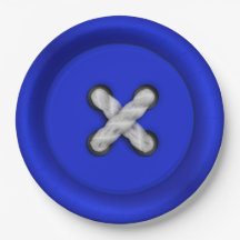 Plaque Bouton Bleu