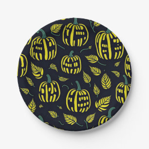 Assiettes En Carton Plaque Citrouille Halloween