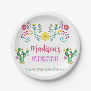 Assiettes En Carton Plaque d'anniversaire Fiesta, Plaques de fête Fies