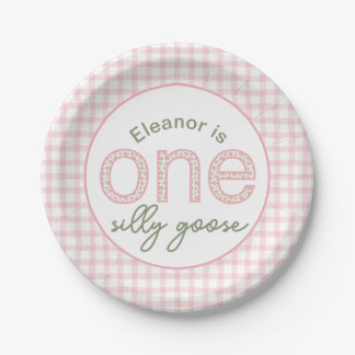Assiettes En Carton Plaque d'anniversaire personnalisée "One Silly Goo