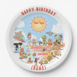 Assiettes En Carton Plaque d'anniversaire SoCal personnalisable