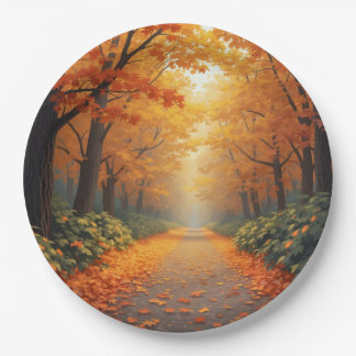 Assiettes En Carton plaque d'automne