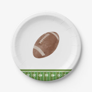 Assiettes En Carton Plaque de Baby shower de football Garçon