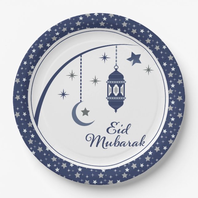 Assiettes En Carton Plaque de célébration Eid (Devant)