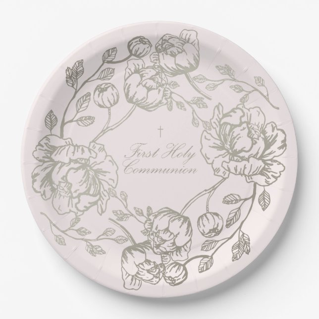 Assiettes En Carton Plaque de communion (Devant)