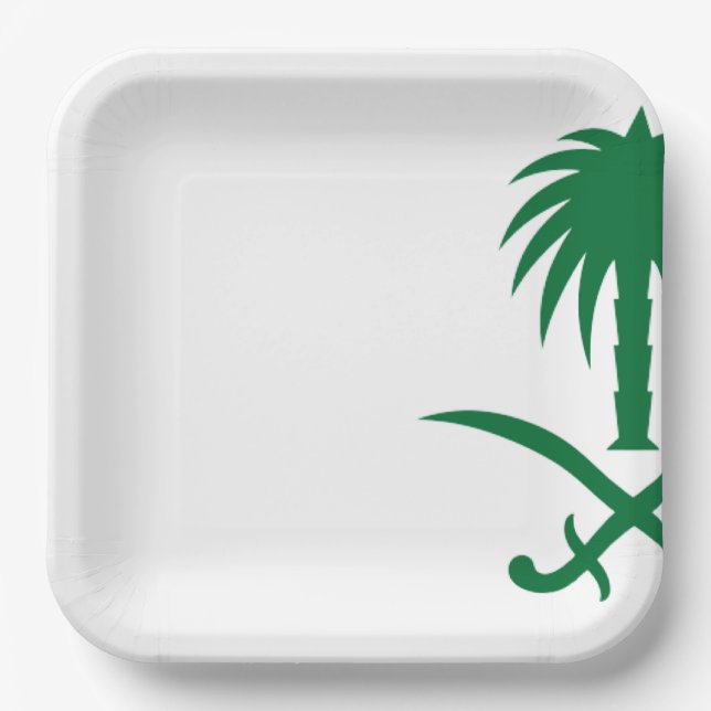 Assiettes En Carton plaque de conception saoudienne (Recto)
