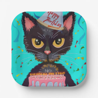 Assiettes En Carton Plaque de fête d'anniversaire Kitty