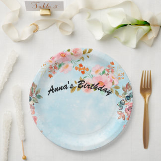 Assiettes En Carton Plaque de fête d'anniversaire personnalisée