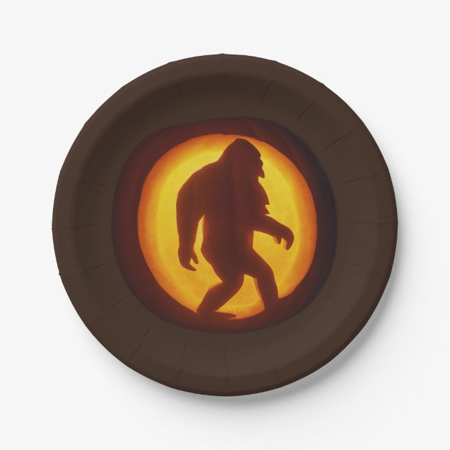 Assiettes En Carton Plaque de fête de Bigfoot - Sasquatch (Devant)