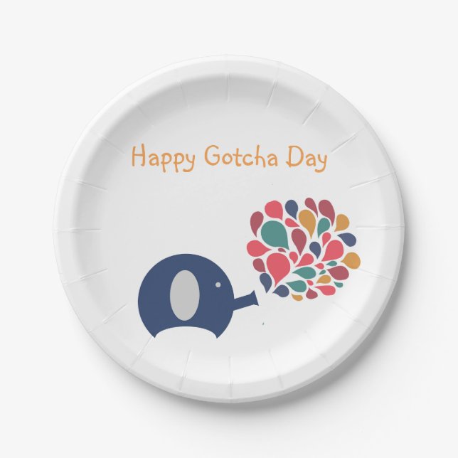 Assiettes En Carton Plaque de fête de Gotcha (Devant)