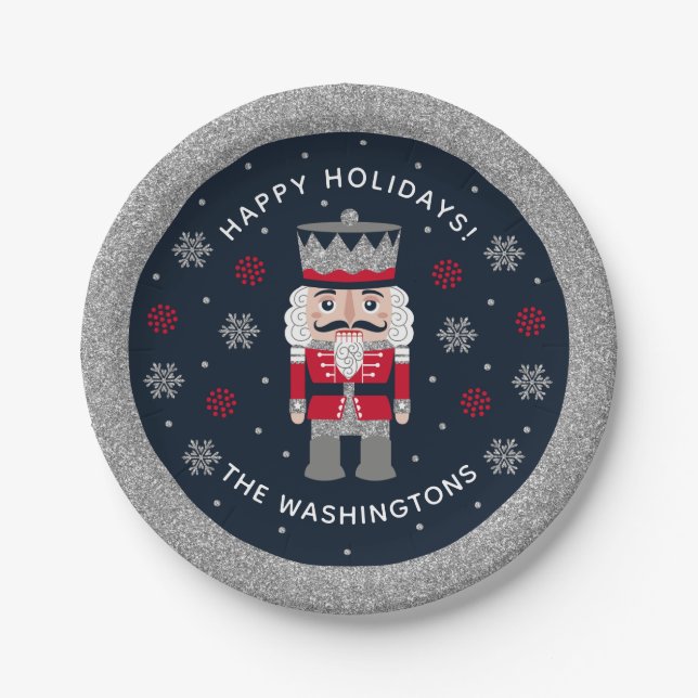 Assiettes En Carton Plaque de fête de Noël (Devant)