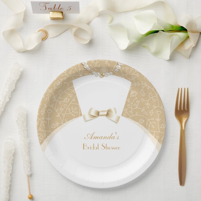 Assiettes En Carton Plaque de Fête des mariées (Mariage)