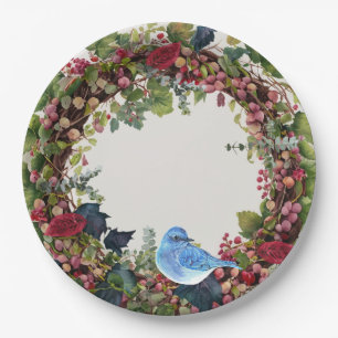Assiettes En Carton Plaque de fête d'oiseaux et de germes