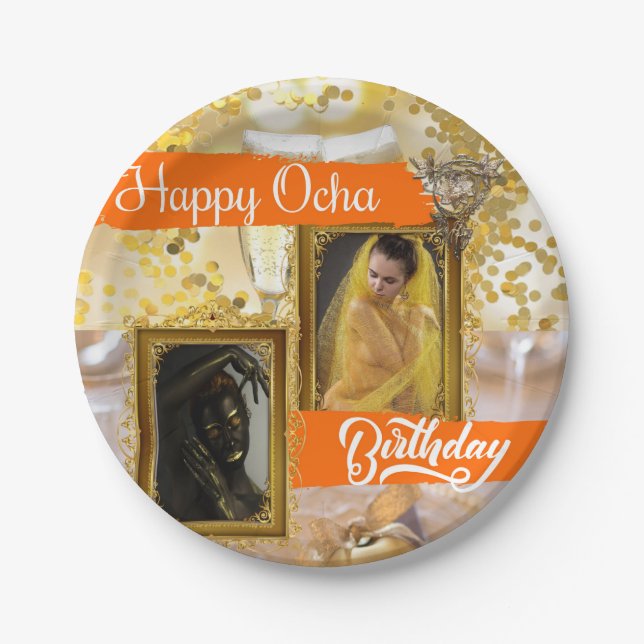 Assiettes En Carton Plaque de fête d'Oshun (Devant)