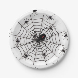 Assiettes En Carton Plaque de fête Spider