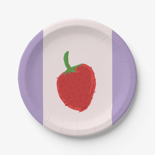 Assiettes En Carton Plaque de fraise (Devant)