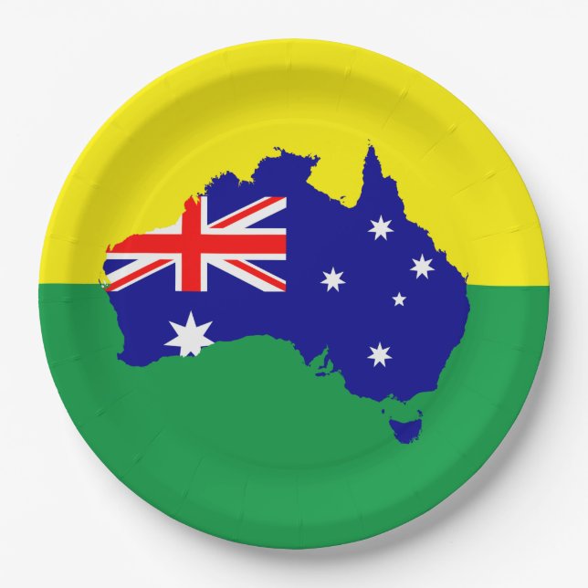 Assiettes En Carton Plaque de la fête de l'Australie (Devant)