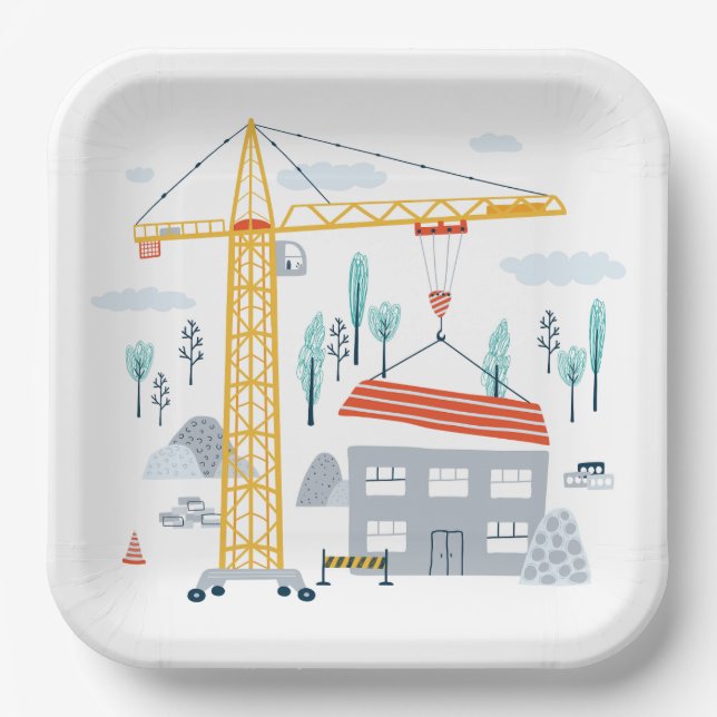 Assiettes En Carton Plaque de la partie de construction (Recto)